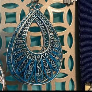 Paparazzi Blue Teardrop Filigree Earrings